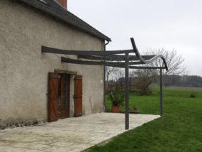 Illustration Pergola en acier corten